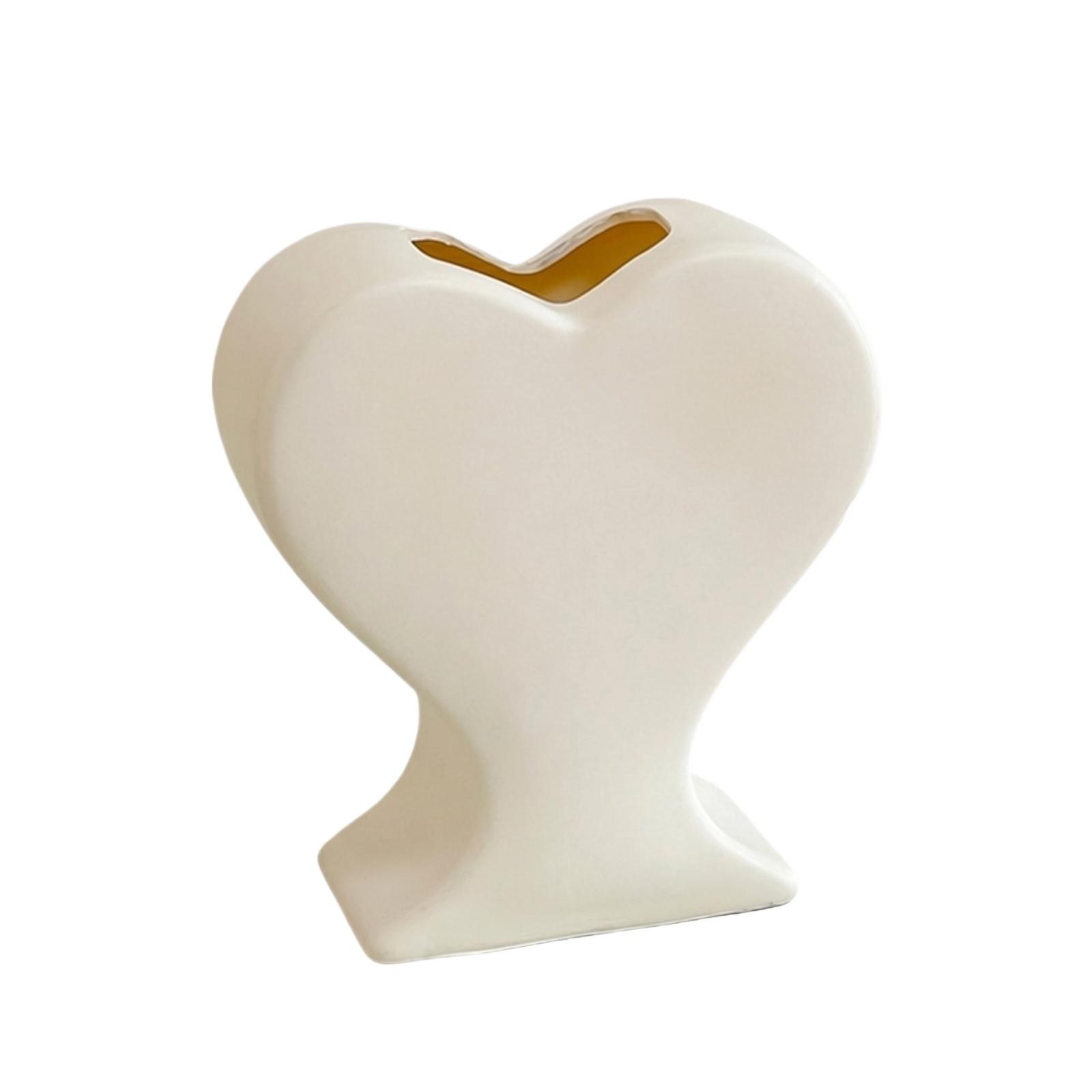 

Creative Heart Shaped Desktop Ornament Modern Design Decorative Sculpture for Home Office Tabletop Decoration Unique Artistic Style one size білий