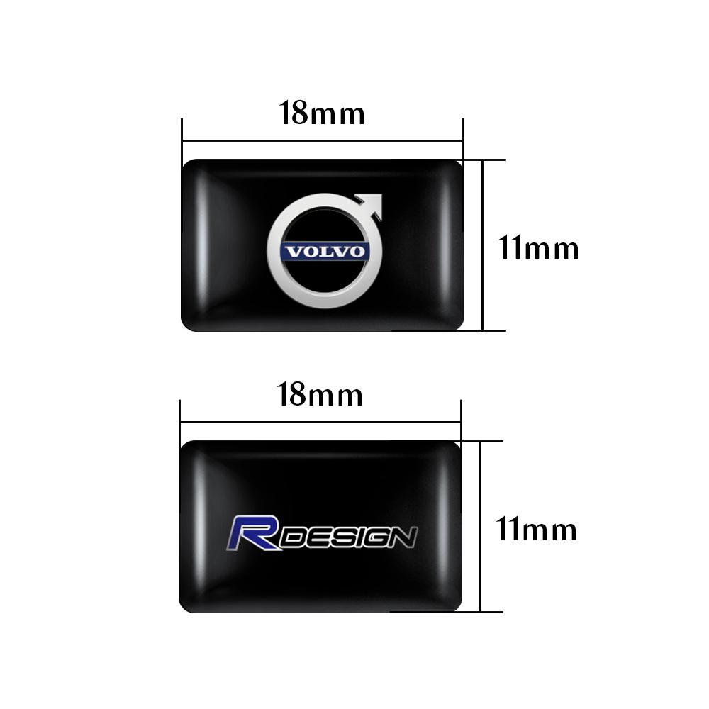 Dnfuk5 10 Pezzi Adesivi Auto 3D a Goccia per Volvo RDESIGN T6 AWD S40 S60 S90 XC40 XC60 XC90 V40 V50 V90 S80 Accessori Styling Auto