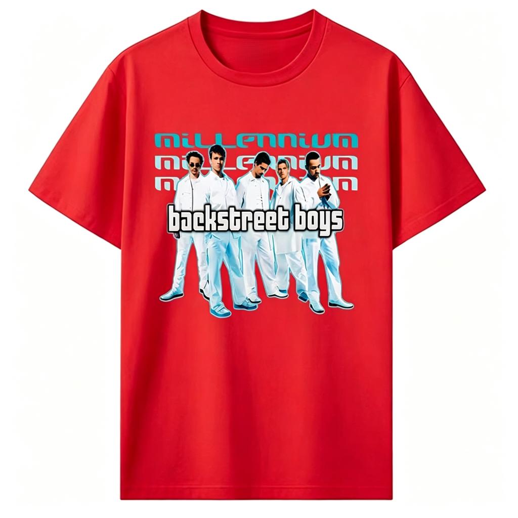 2026 Vintage Millennium Pop Group Graphic Oversized Tshirt For Kids Adults Band Art Print Loose Short Sleeve Crew Neck Tops