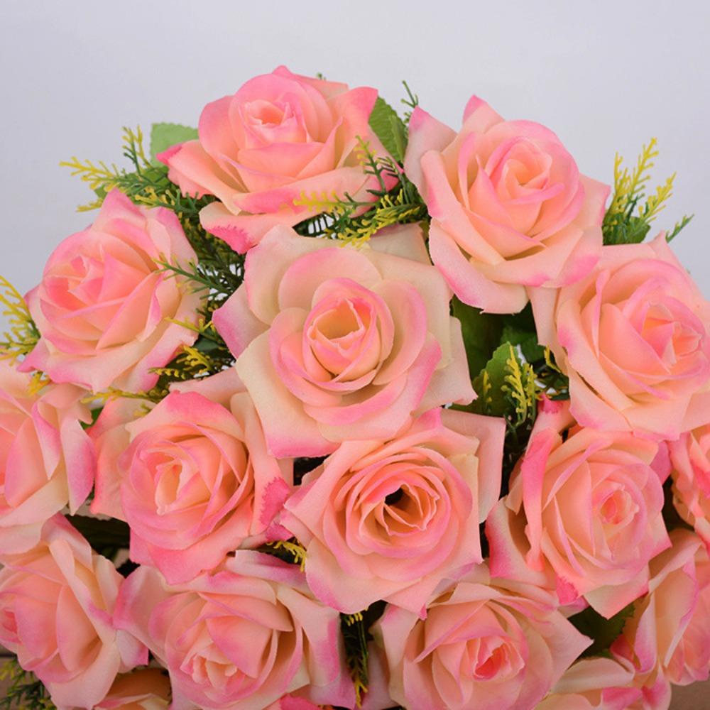 18 Heads Real Happy Flower Mini Natural Simulated Rose Valentine's Day Flowers Home Decorative