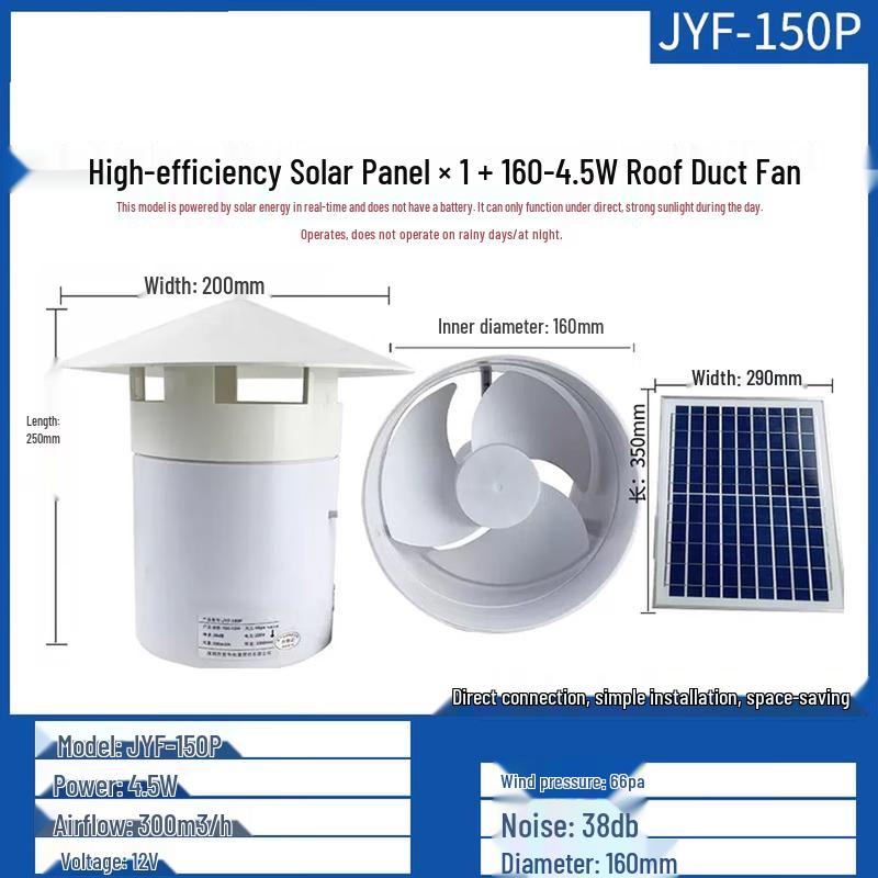 Youlan Zhizao Solar Powered Outdoor Exhaust Fan