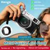 Haoge Square Metal Lens Hood 49mm with UV Filter Adapter Black Ring,