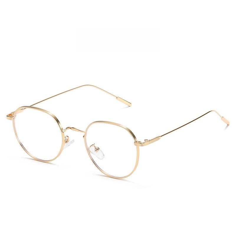 Minimalist Metal Eyeglasses With Blue Light Blocking For Fashionable Women And Men