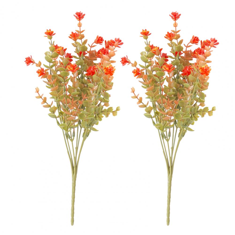 Simulation Flower Decor Artificial Fall Flowers Fall Harvest Festival Eucalyptus Leaf Artificial Flower for Halloween for Indoor