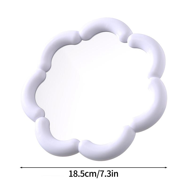 Dekorativer Schminkspiegel Pfirsichblütenform Spiegel Ästhetischer Spiegel für Frauen Wandhängespiegel Schreibtischdekoration Heimdekor