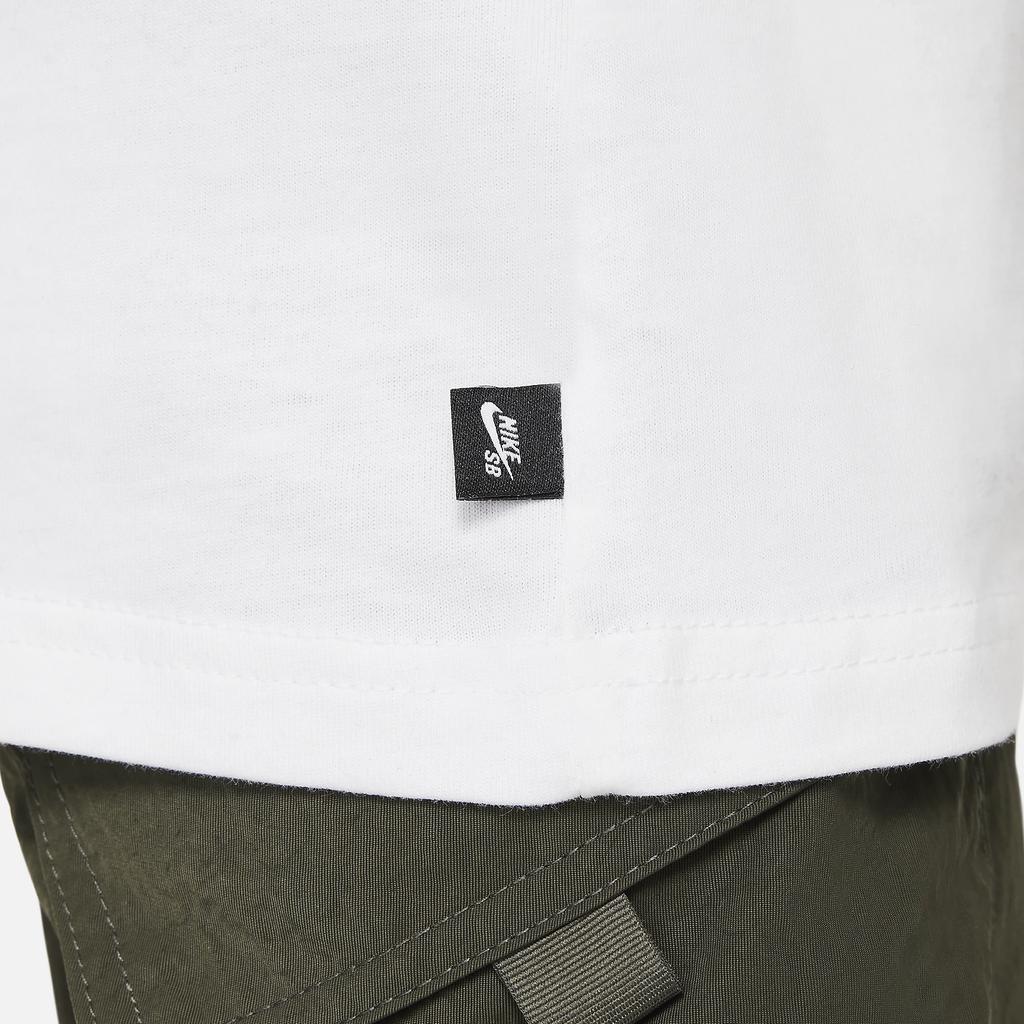 Nike T-Shirt Logo Print Round Neck Short Sleeve Kids Tops White FN9673-100