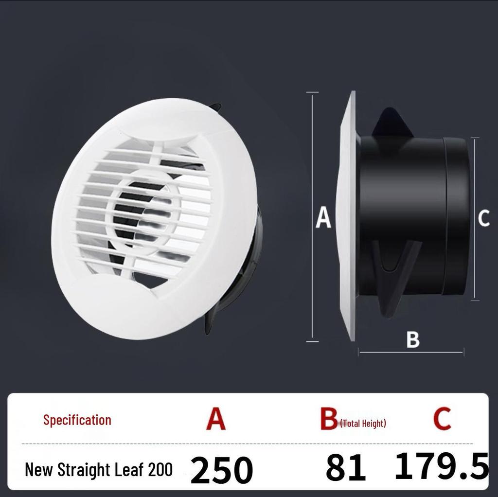 ABS Round Air Ventilation Duct: Indoor Fresh Air, White Exhaust Air Intake