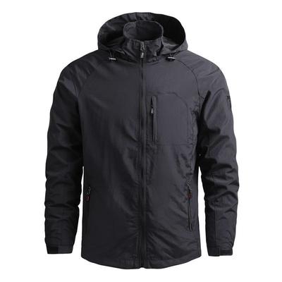 Herren Wasserdichte Jacke Frühling Herbst Casual Windbreaker Jacken Herren Atmungsaktive Kapuze Outdoor Dünne Mäntel Kleidung