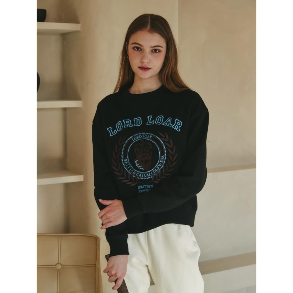 

LORDLOAR Толстовка с вышивкой Loro Laurel ЧЕРНАЯ