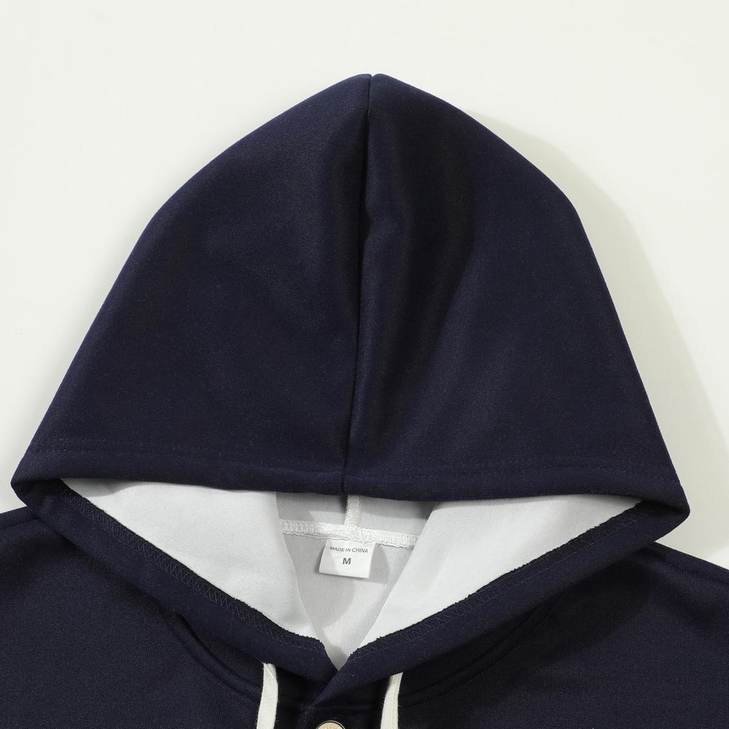 Dark Blue 2025 New Men's and Women's Plus Size Hoodies for Autumn and Winter Men Hoodie