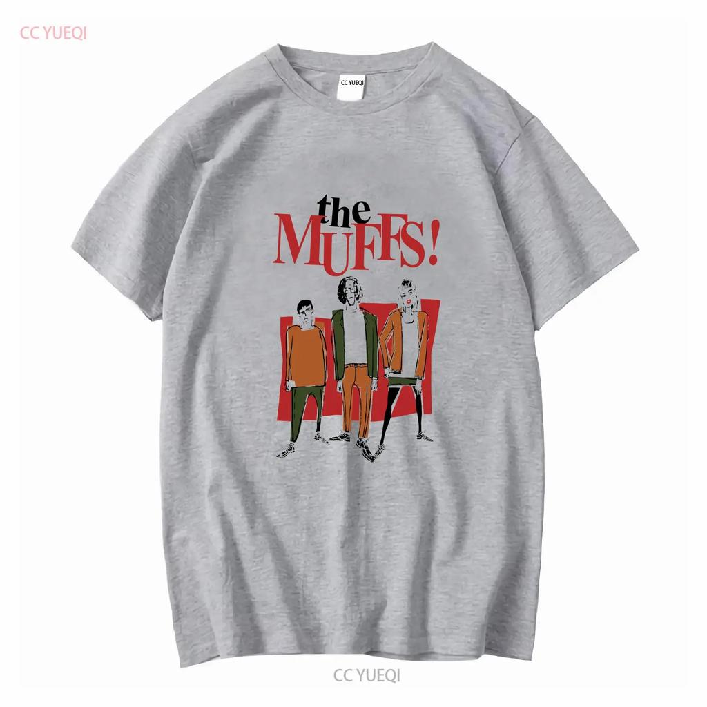 Muffs T-shirt långa eller korta ärmar vintage Tvättad Lite Snygg Unisex herr Mångsidig Vardagstopp För Daglig Användning