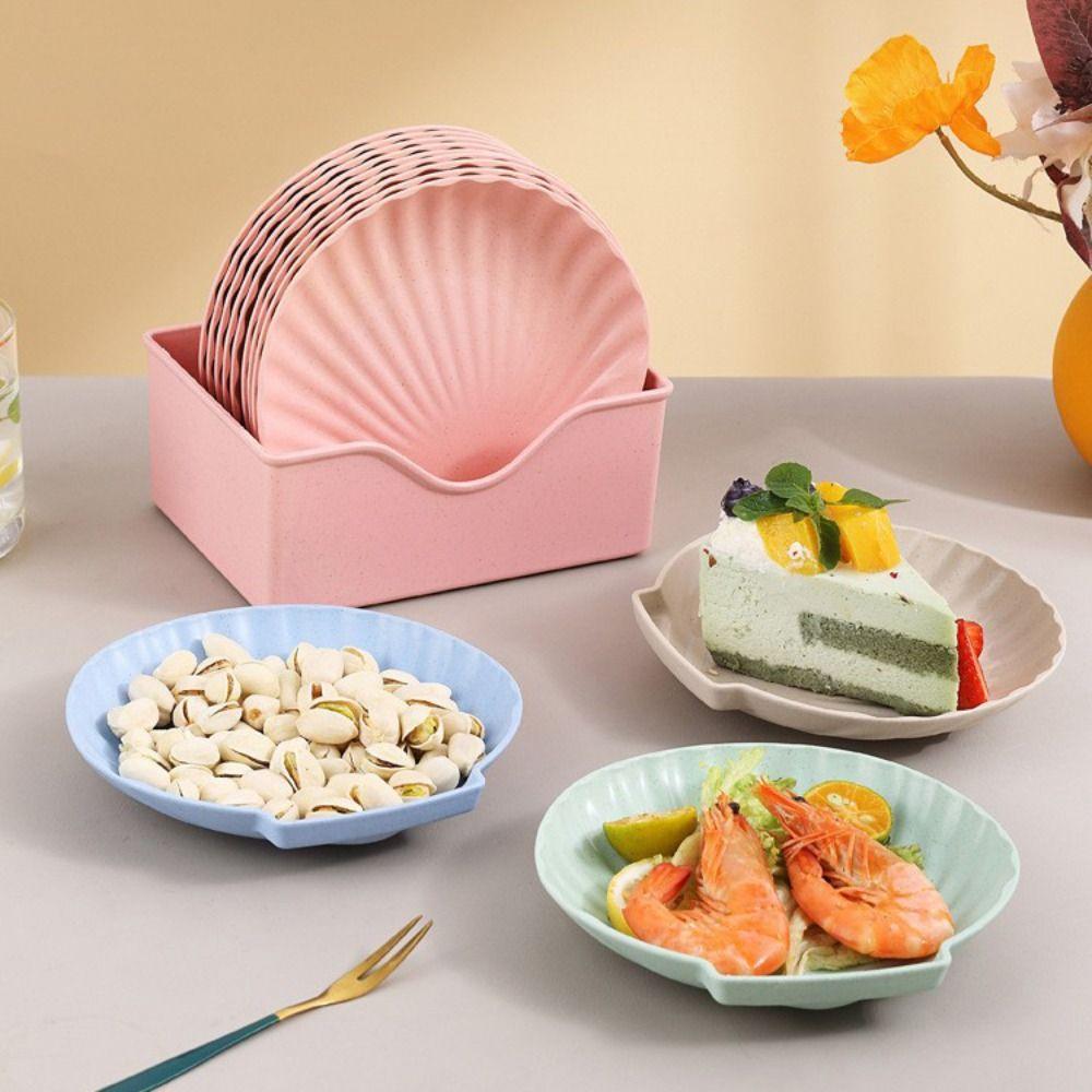 10PCS Nordic Style Snack Tray Microwave-safe Fruit Plate Creative Dinner Dish  Food Scrap