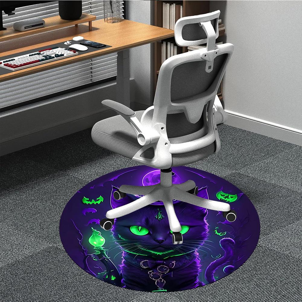 

1 шт. Коврик для Хэллоуина и колдовства, круглый, для офиса, под офисные стулья, спальни, гостиной, домашнего декора, декора комнаты, доступен в различных размерах 164 80cm by 80cm