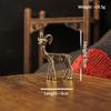 Brass Goat Small Ornament Antique Copper Zodiac Animal Goat Miniature Figurines Home Decoration Accessories Desktop Decor