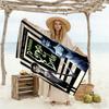Corpse Bride Gothic Portraits Beach towel for beach travel Portable Seaside vacation Bath Accessory Perfect Gift for Valentine's Wedding Birthday