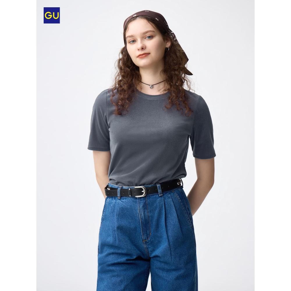 Uniqlo Gu Sheer Velour T shirT