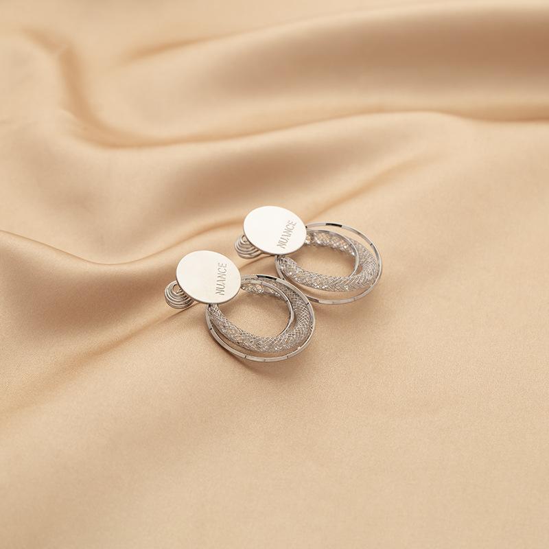 

Подвеска в виде буквы «круг» для женщин, модная противомоскитная спираль, без пирсинга, клипса для ушей для женщин