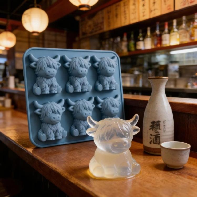 Fun Shape Ice Mould Cattle Silicone Materials Quick Freezing For Cold Drink Household Applications