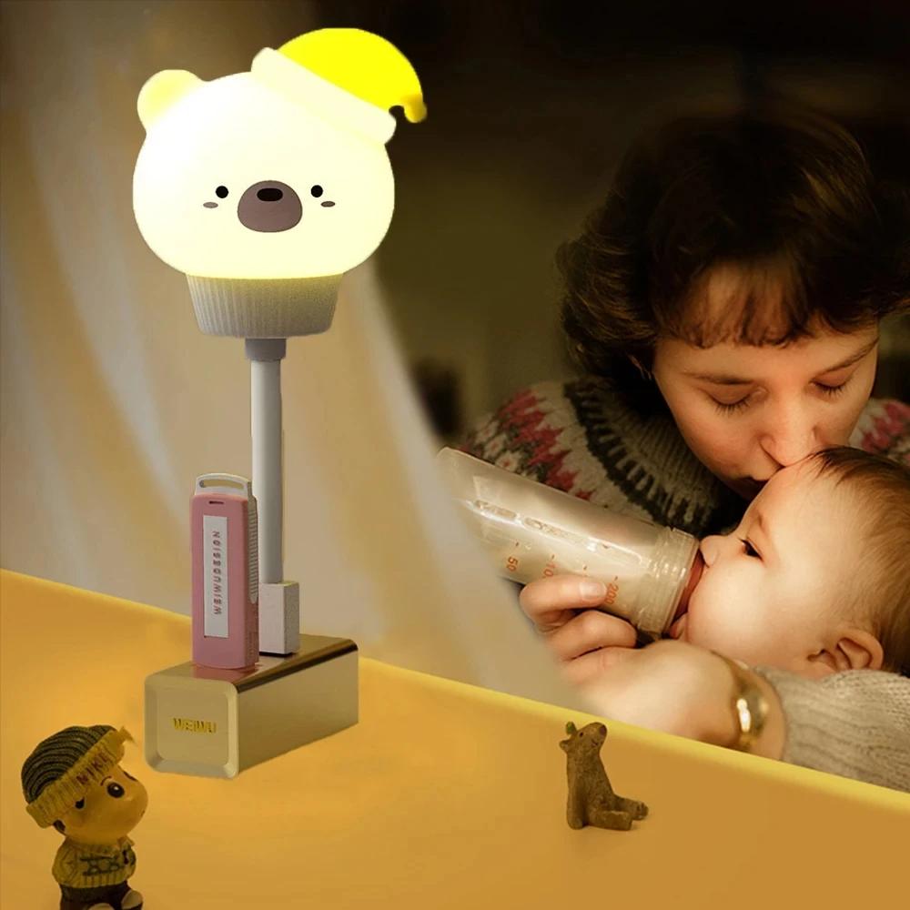 USB LED Cute Cartoon Night Light Bear Rabbit with Remote Control for Baby Kids Bedroom Bedside Feeding Lamp Xmas Gift Decoration