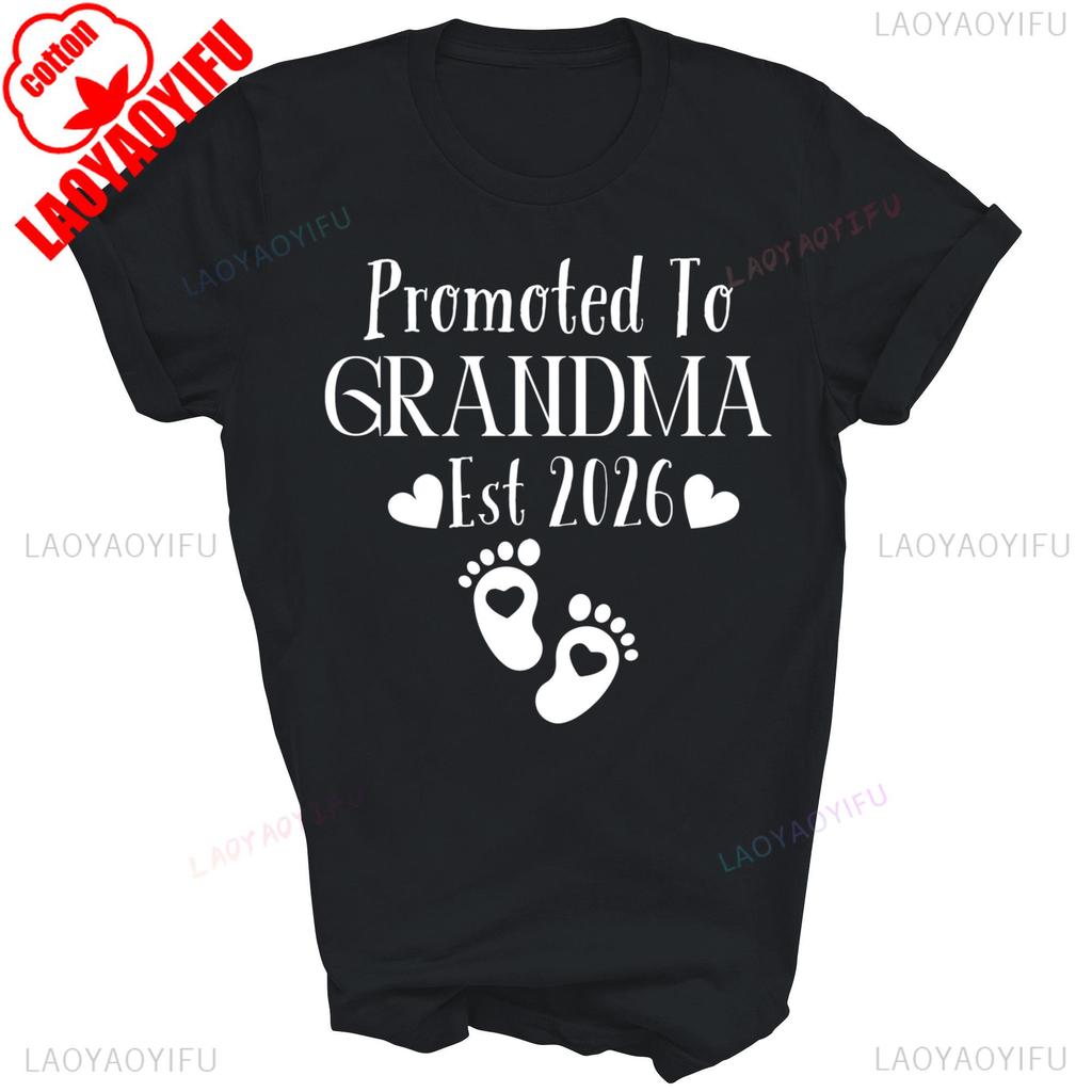 Lustige T-Shirts Oma Gegründet 2026 Unisex Shirt Geschenk Einfache Buchstaben Grafik-T-Shirts Pendler Allmatch Lässige Oberteile T-Shirt Kurzes T-Shirt