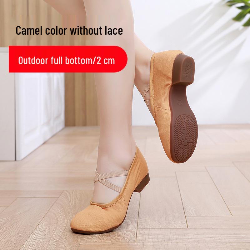 Women s Soft Sole Dance Shoes with Heel for Ballet, Yoga, Ethnic Belly Dance, and Outdoor Practice 39