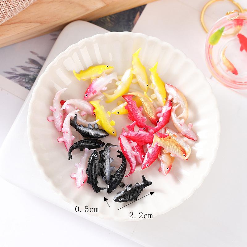 50 шт. Мини-украшения в виде карпов 2,2 см 1,5 см Маленькие рыбки кои Смола Эпоксидная смола Золотые рыбки Подарки Капельный гель Аксессуары для аквариума Домашний декор Поделки