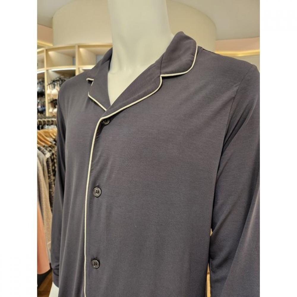 Barbara BaSic Men S Pajama Charcoal Gray Amp6023b