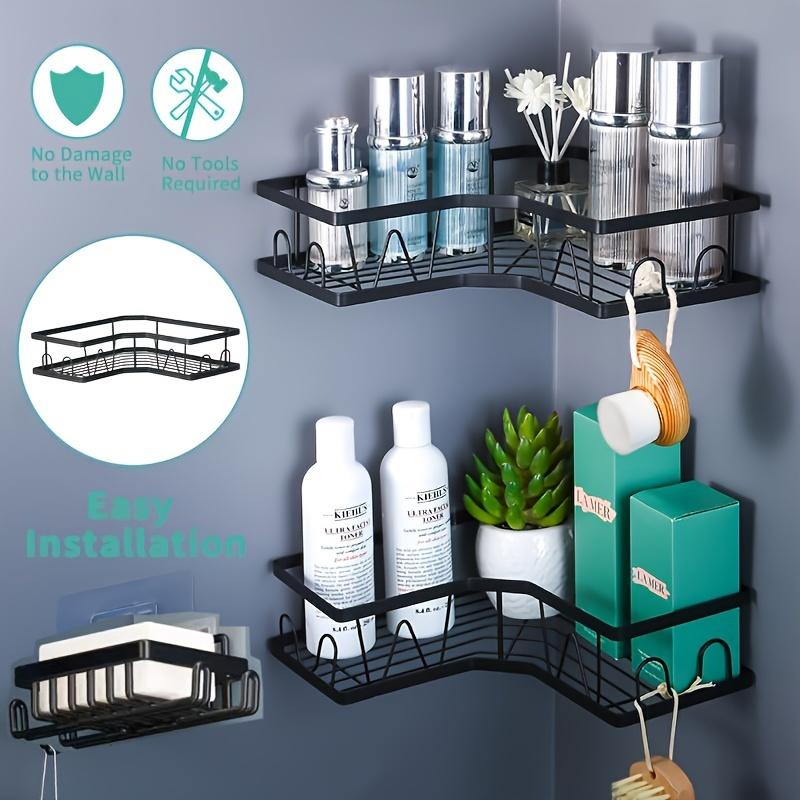 Многофункциональная настенная полка для хранения ванной комнаты из 5 предметов — фото 3