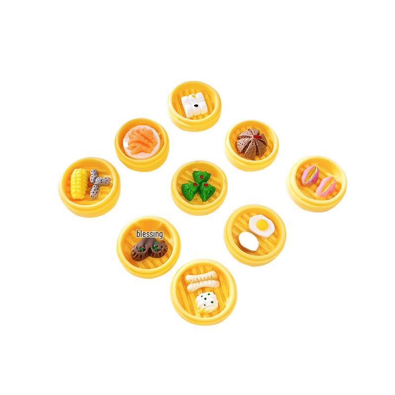 Miniature Food Playhouse DIY Steamer & Resin Jewelry Accessories