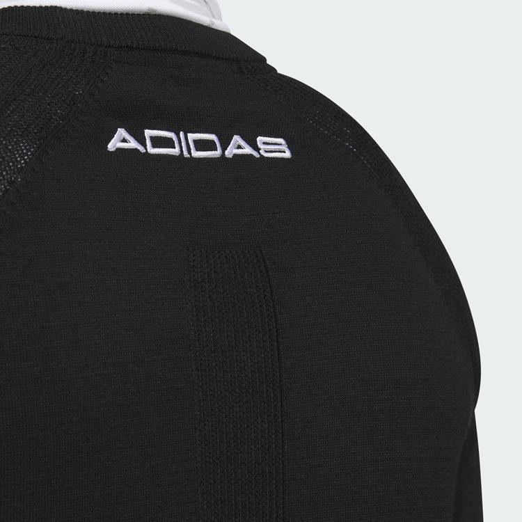 Adidas Long Sleeve Pullover Sweater Color Block Golf Sweatshirt Men Sweaters Black IN9050
