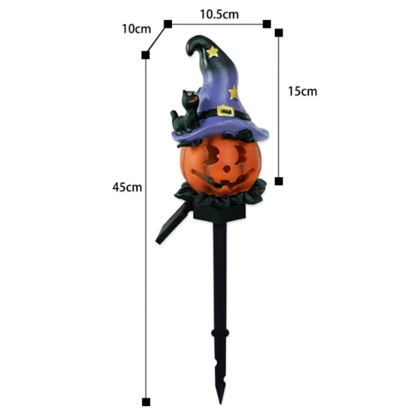 1 Pcs Halloween Pumpkin Pathway Solar Lights Lantern Stake Lights for Outdoor Halloween Decorations Yard Display Porch Decor