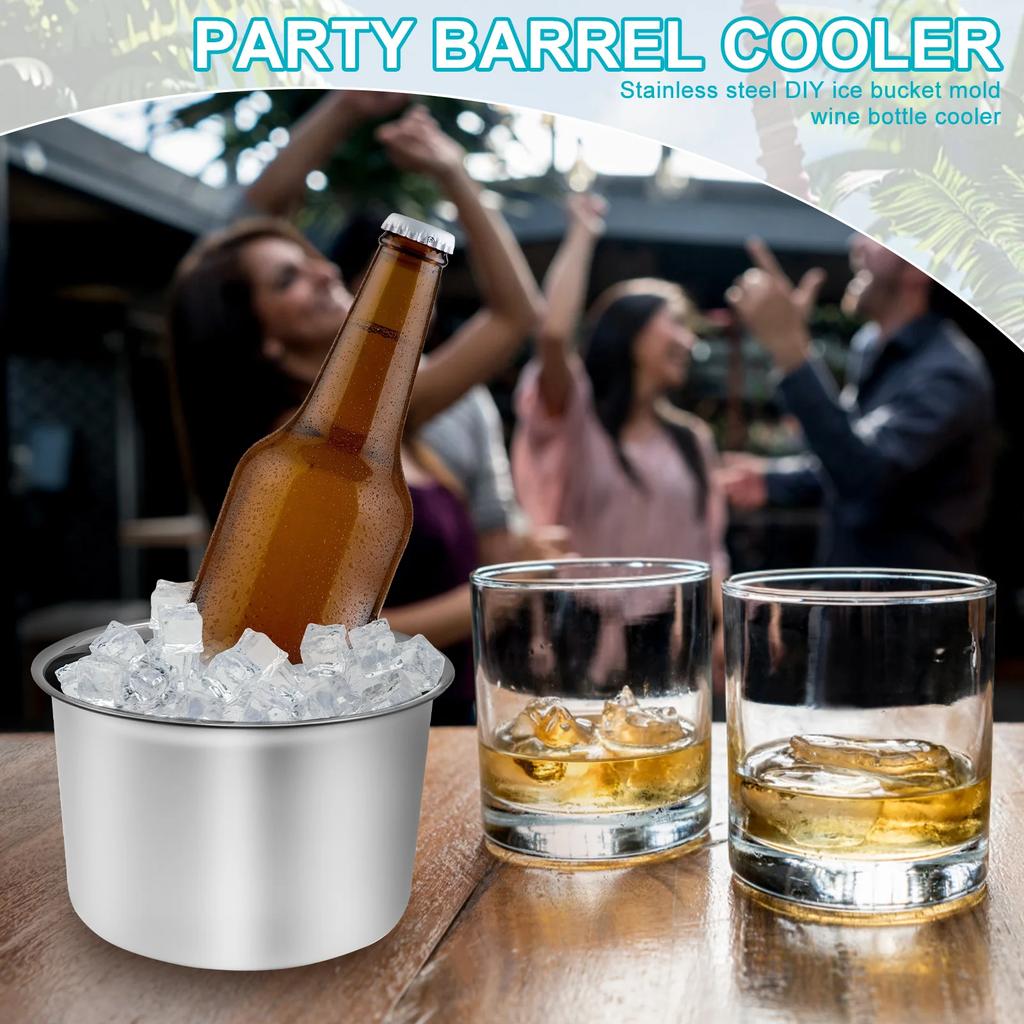 Champagne Ice Mold Bucket DIY Flower Ice Bucket Mold Practical Ice Mold Wine Bottle Chiller Versatile Ice Mold Bucket DIY Ice