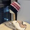New Fair Isle Style Retro Jacquard Ear Protection Knitted Hat for Women Autumn and Winter Cold Proof and Warm Woolen Hat Basin Hat