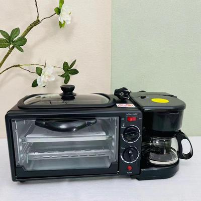 3-in-1 Multi-Functional Breakfast Maker: Toaster, Mini Oven, & Coffee Maker