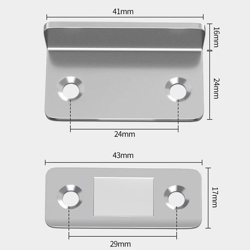 4 Sets Ultra-dünne magnetische Schrankverschlüsse Starke Tür-Magnete Stopper Unsichtbarer Klebe-Schubladen-Magnetverschluss für Küchenschrank