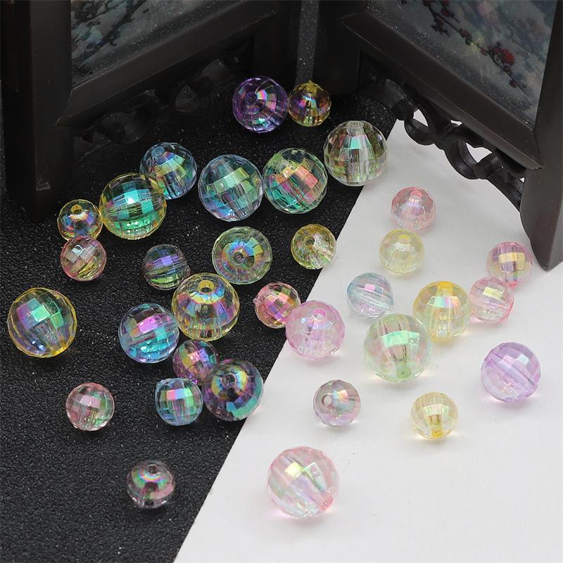 20 pz/borsa Acrilico Foro Dritto Colore Brillante Speciale A Classe 96 Viso Terra Perline Bracciale FAI DA TE Collana Orecchini Accessori di Gioielli