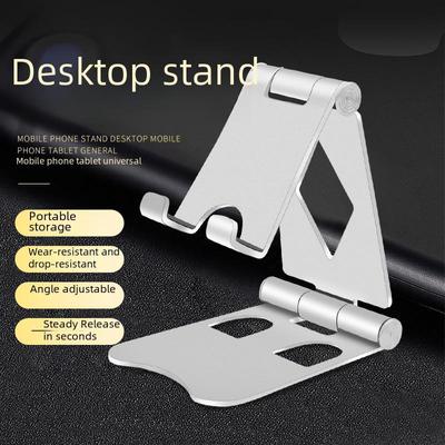 Aluminum Alloy Folding Desktop Stand for Mobile Phones and Tablets