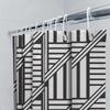 Bathroom Black White Shower Curtain With Modern Striped Print For Home Decor