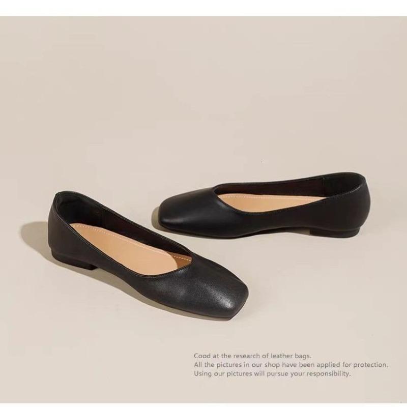 Fashion Single Shoes Nuchun 2025 New Flat Shallow Mouth Soft Slip-on Shoes