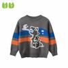 27Kids Children's Clothing Spring and Autumn Kids' Sweater Dinosaur Clothes Boys Pure Cotton Long Sleeves Pullover Baby Sweater