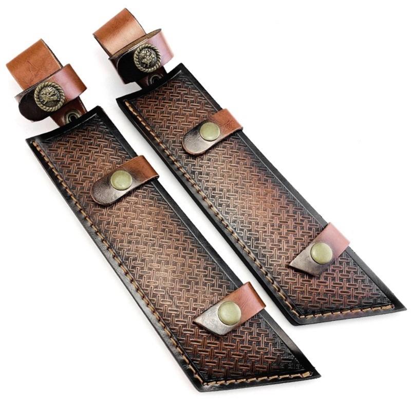 Handcrafted Leather Cutter Sheath Cutter Holder For Compacts Fixed Blade Outdoor Hand Stitched Water Resistant Design