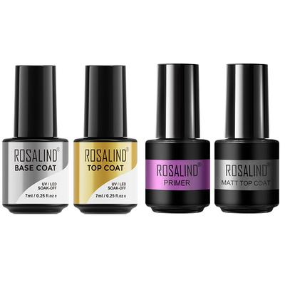 ROSALIND 7ml Functional Gel Nail Polish Base Top Coat Matte Coat Gel Primer Gel Polish For Nail Art Nail Care