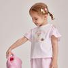 PawinPaw Baby Girls' Cartoon Bear Off-Shoulder Puff Sleeve T-Shirt