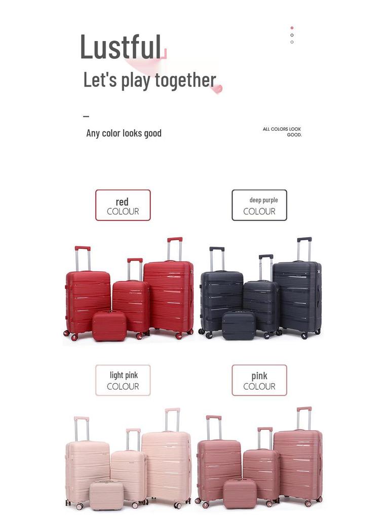 20-inch Unisex Trolley Suitcase with Travel and Cosmetic Bag