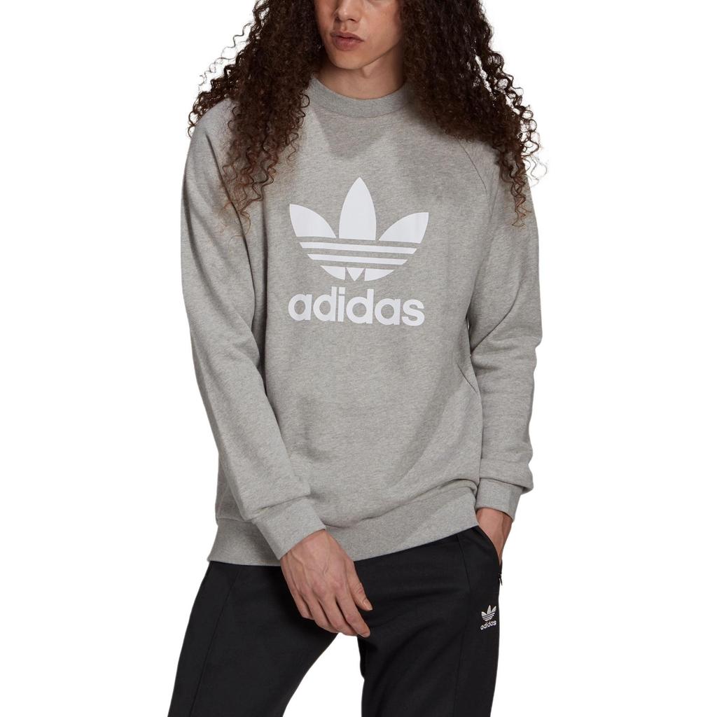 Adidas Sweatshirts Men's Gray Crew Neck Moderate Regular H06650