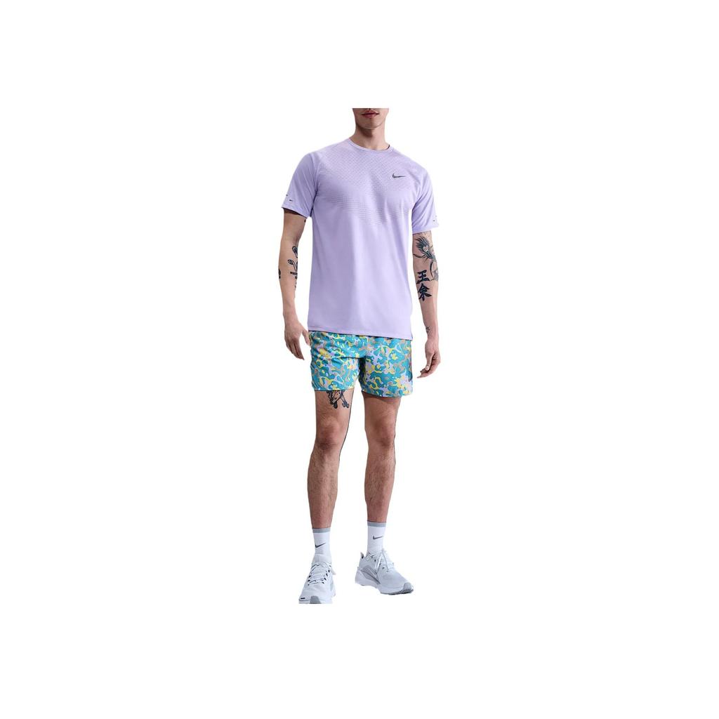 Nike SS25 Dry Fit ADV Comfortable Soft Casual Versatile Solid Color Brand Logo Raglan Sleeve Short Sleeve T-Shirt Men T-Shirt Purple HV5204-515