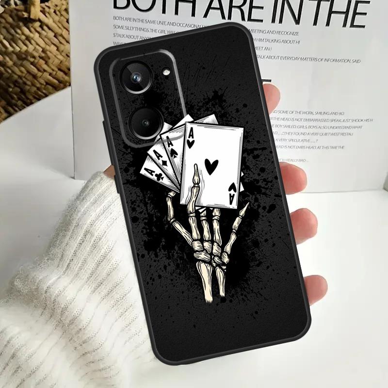 Poker Playing Card For Realme GT6 GT7 15 Pro 10 11 12 13 14 Pro Plus C55 C71 C75 C67 C63 C61 C53 C35 C65 Case