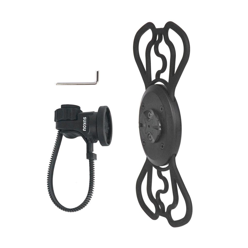 Carbon Fiber Bike Speedometer & Phone Mount with 360° Rotation for Mountain/Road Handlebars