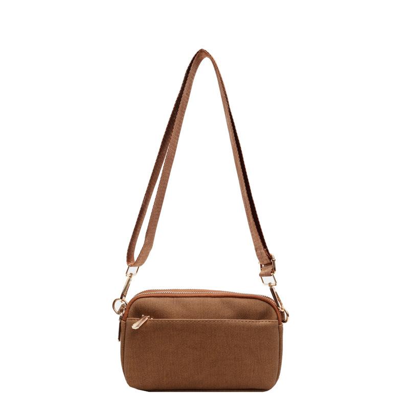Fashion messenger bag small square bag women's bag niche solid color PU versatile simple women's shoulder bag