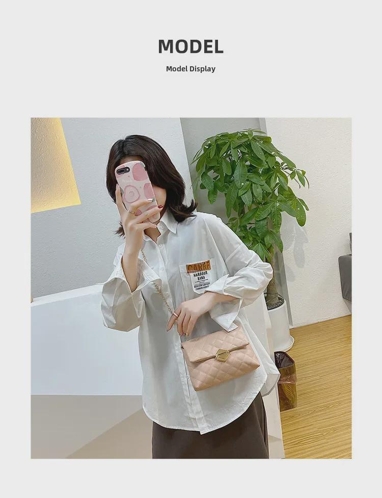 Women's Rhombus Chain Shoulder Bag - 2024 Japanese & Korean Style